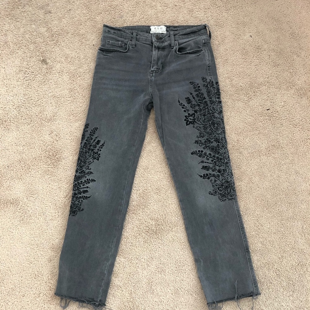 Embroidered free people jeans!
